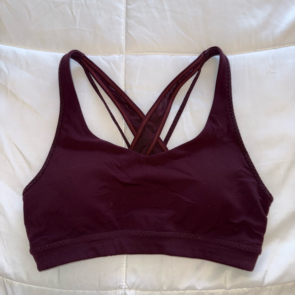Athleta TRANSCENDENCE BRA IN POWERVITA™ A-C
Burgundy Maroon Size Small EUC